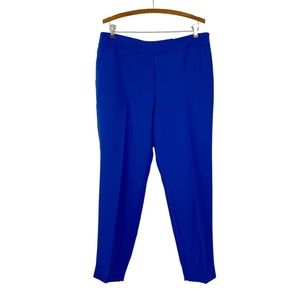 NWT Talbots Seasonless Crepe Slim Ankle Pants Vibrant Blue Sz. 12